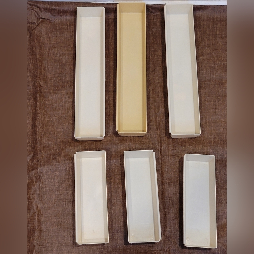 Vintage Lot Of 6 Rubbermaid Instant Drawers Organizers Models 2915 2917 USA